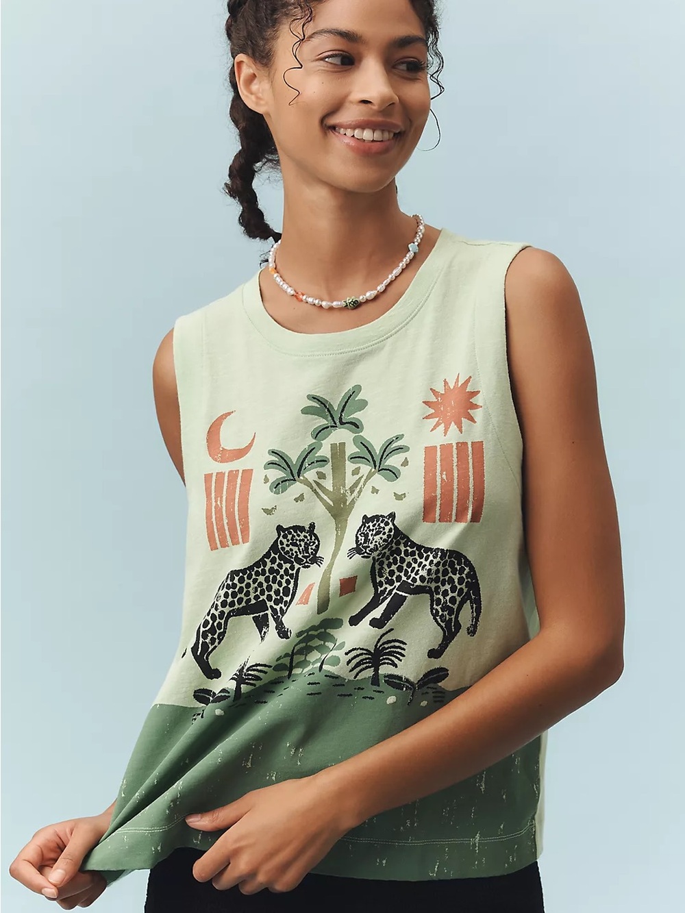 Real Fun, Wow! x Anthropologie Graphic Muscle Tee NWT